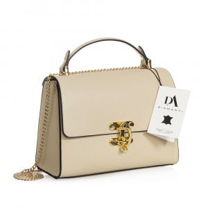 Geanta dama piele naturala DiAmanti Capri Beige